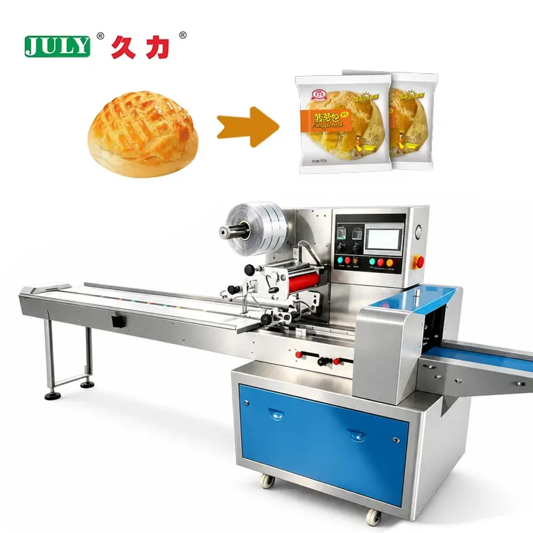 High Quality Multi-Function Horizontal Pillow Flow Pack Machine for Food Biscuit Chocolate Bakery