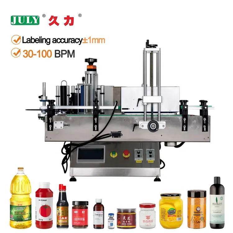 Multifunctional Automatic Desktop Rolling Labeling Machine for Vial Glass Jar Round Bottles Label