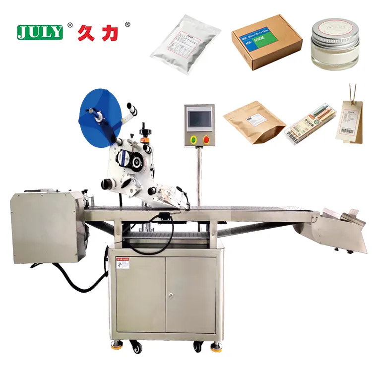 Multifunctional Automatic Industrial Flat Labeling Machine for Plastic Bags with Suction Paging Conveyor