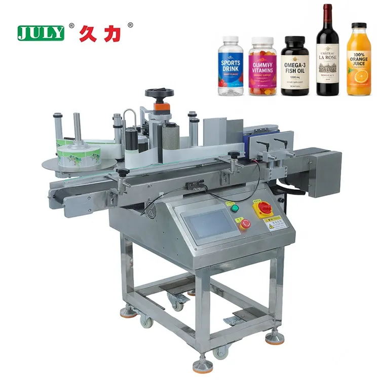 Automatic Convenient Desktop Labeling Machine for Tapered Bottles Round Bottle Label