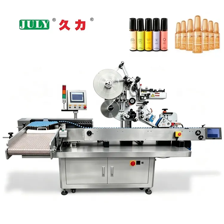 Fully Automatic Horizontal Round Bottle Labeling Machine Fast Small Round Bottle Label