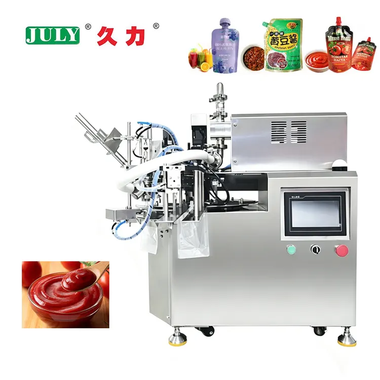 Automatic Gear Pump Spout Pouch Filling and Capping Machine for Liquid Sauce Packing Machine