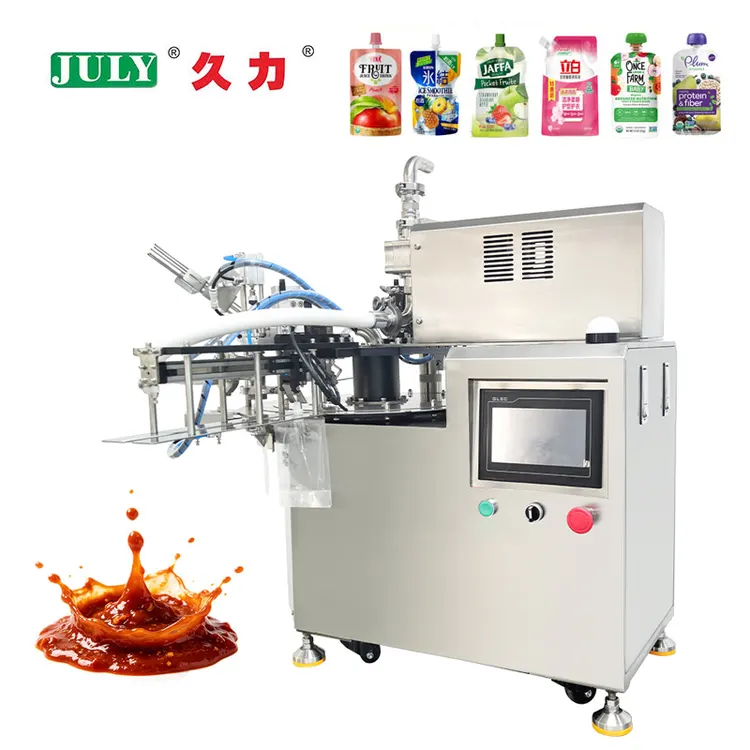 Automatic Food Grade Sauce Spout Pouch Filling Machine High Precision Filling Juice Liquid Sauce