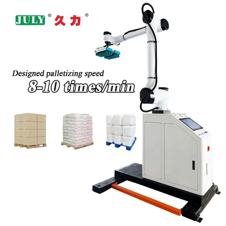 30-50kg Payload Robot Palletizer with Custom Gripper for Bag Box and Bucket Handling