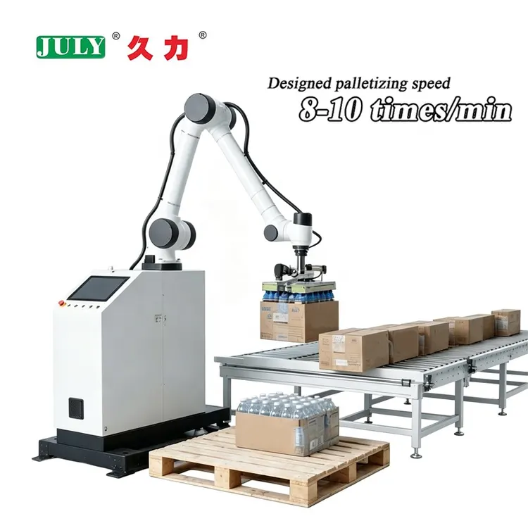 Automatic Industrial Pallet Robot Arm for Food Packaging Line and Case Stacking