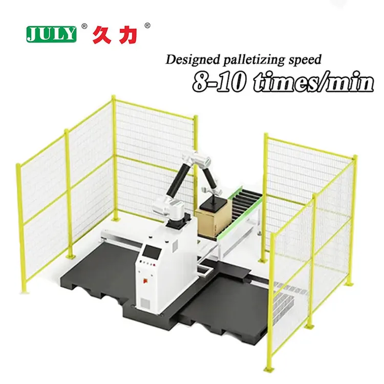 Automatic 6 Axis Warehouse Palletizer Robot for Carton Box Case Stacking End of Line Packaging