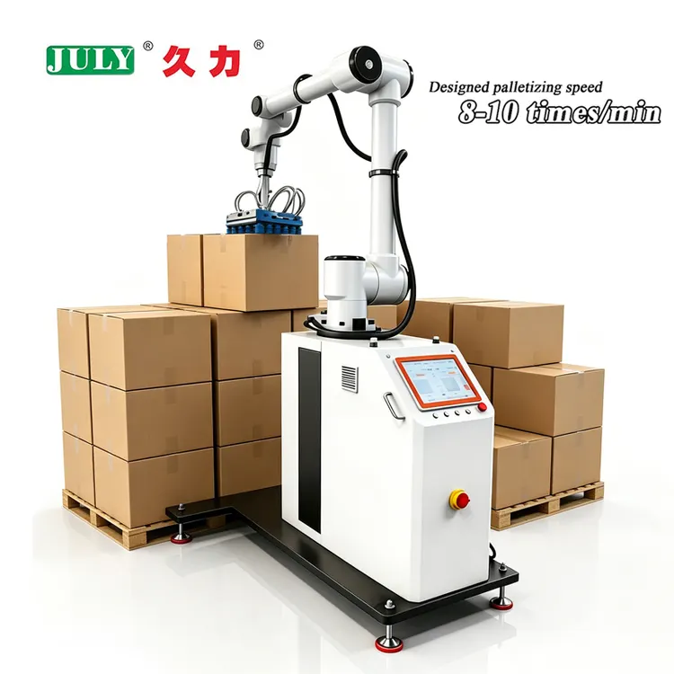 Cobot Palletizer PLC Motor Light Carton Bag Bucket Box Packing System Stainless Steel 8-10times/min