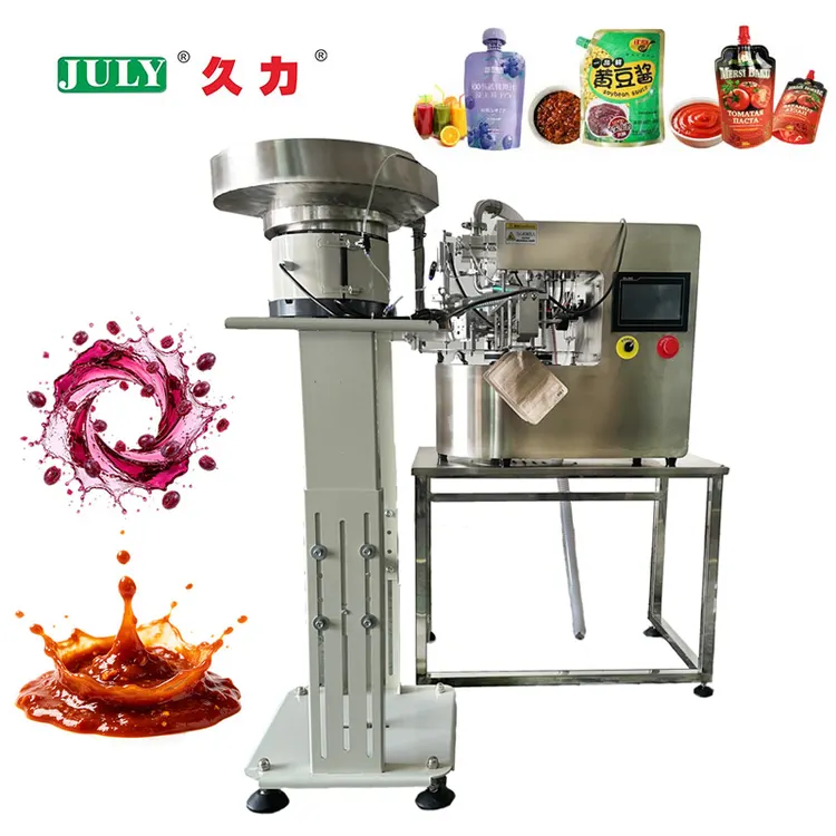 Automatic Spout Pouch Doypack Filler Juice Filling Machine for Lotion Cosmetic Juice Drink Jam Ketchup Detergent