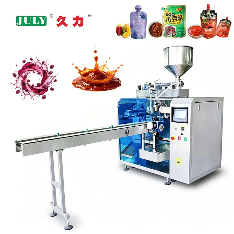 Automatic Premade Stand up Pouch Filling Sealing Machine for Juice Sauce and Yogurt