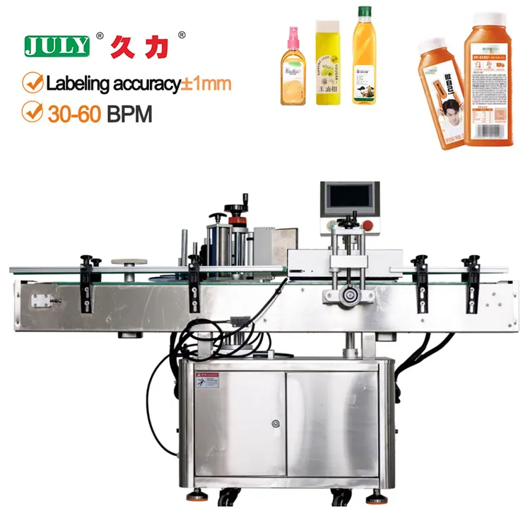 Multi-Function Automatic Positioning Labeling Machine for Glass Plastic Bottles High Productivity Bottle Label