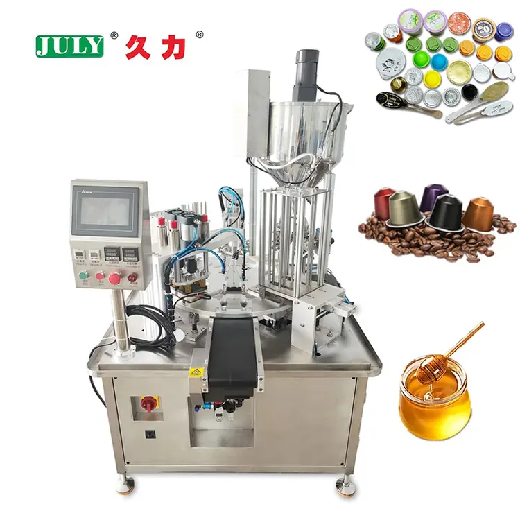 Automatic Supply Honey Spoon Sealing Machine K-cup Tomato Sauce Yogurt and Coffee Filling and Sealing Machines