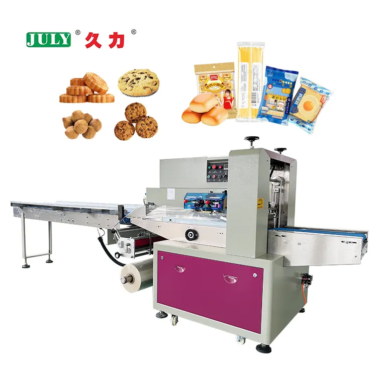 Fully Automatic High Speed Flow Wrapper for Cookies Crackers Chocolate Bars and Energy Bars