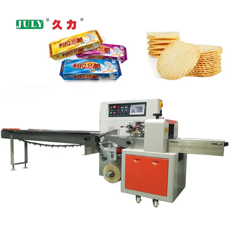 High Speed Servo Horizontal Pillow Packing Machine with Film Tracking for Bakery and Food Packaging