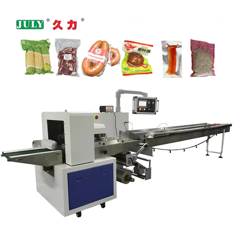 High Speed Automatic Automatic Flow Vacuum Pack Horizontal Food Pillow Packing Machine