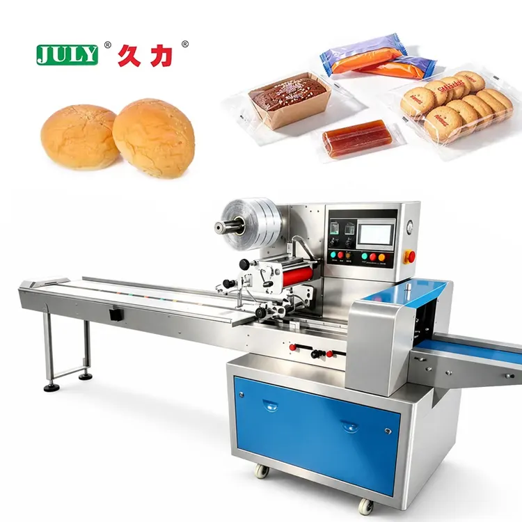 Automatic Lollipop and Bunch Candy Horizontal Pillow Flow Wrapping Machine with Stable Sealing