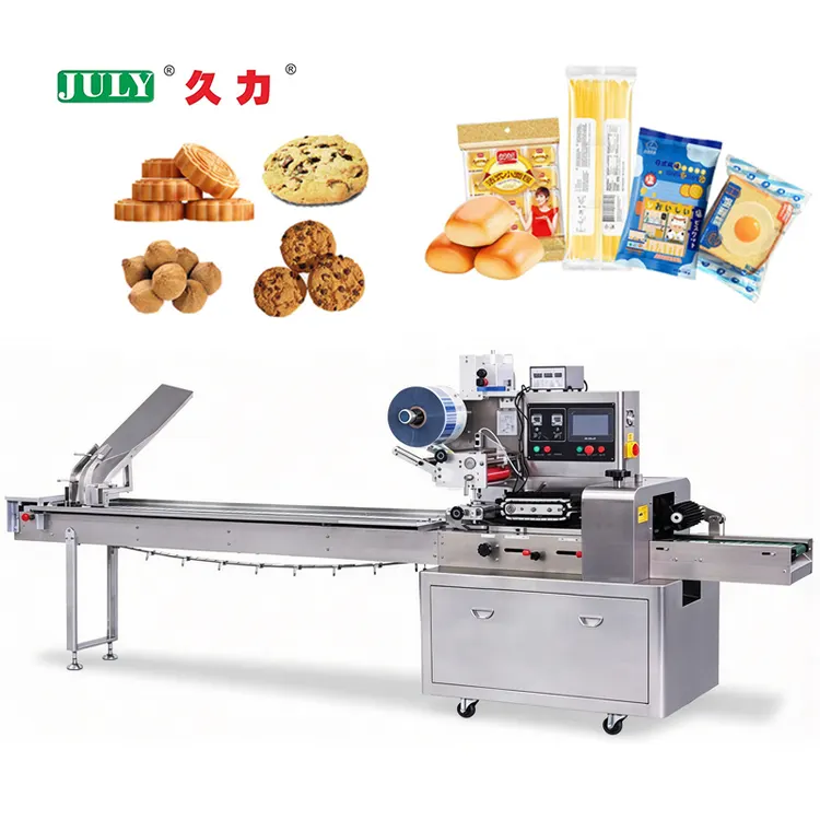 Factory Price Horizontal Pillow Packing Machine for Biscuit and Cookie Food Packaging Machine