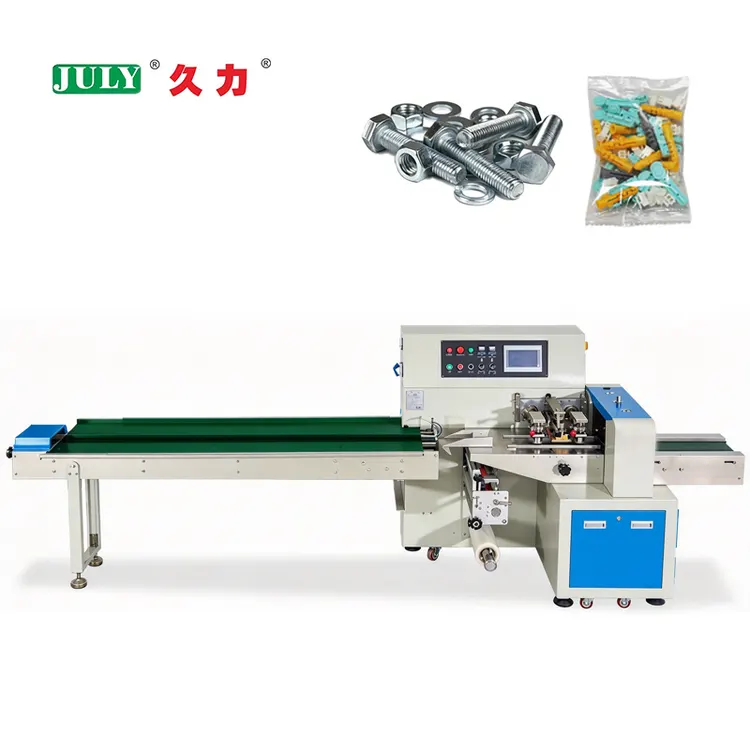 Automatic Hardware Horizontal Pillow Packing Machine with Durable Stainless Steel Frame and Energy Saving Design