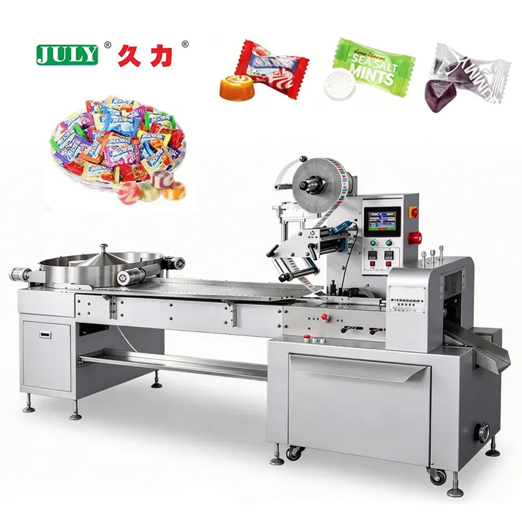 Automatic Horizontal Pillow Pack Machine for Candy Lollipop and Chocolate Bar