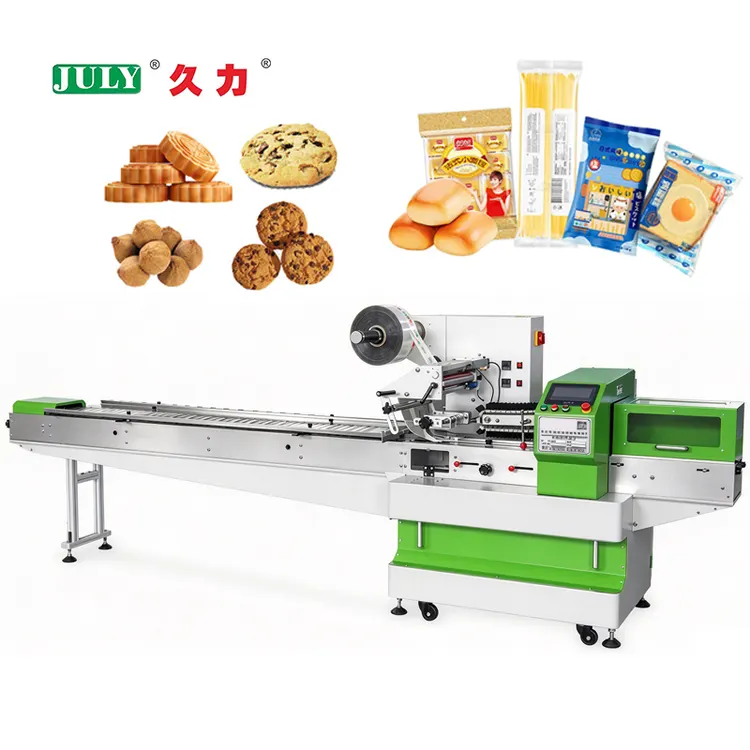 Automatic High Speed Horizontal Flow Wrapper for Sandwich Bread and Cake with Film Sealing