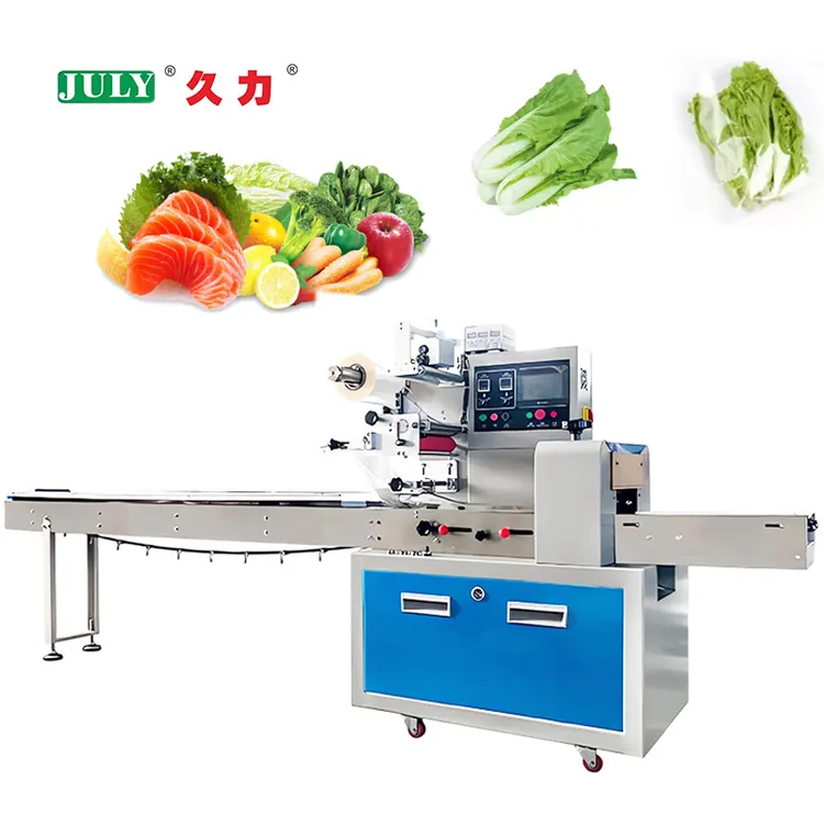 Automatic Pillow Packaging Machine for Seafood Frozen Fish and Aquatic Products Vegetable