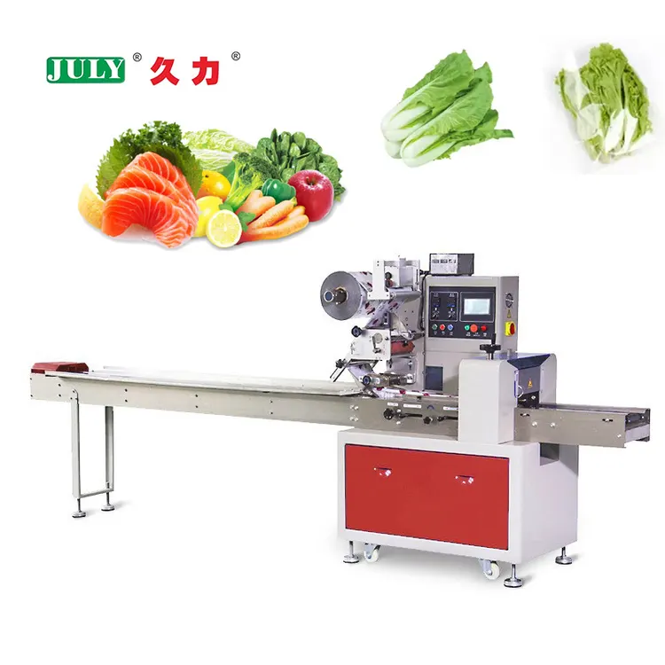 Multi-function Stainless Steel Horizontal Pillow Packing Machine for Vegetable Food Packaging Machine