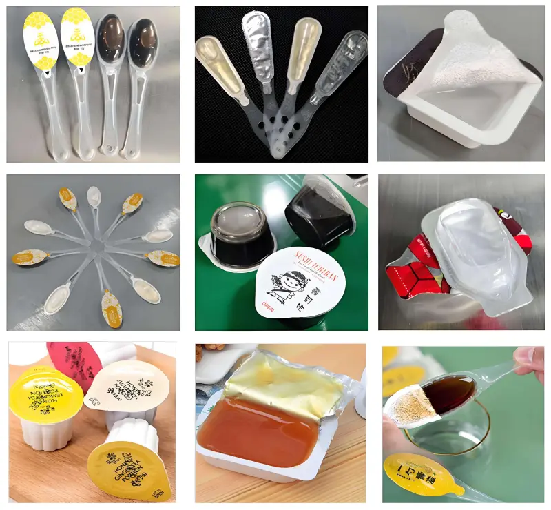 Automatic Honey Spoon Filling and Sealing — Machine & packaging view 2